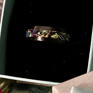 Men’s Black & Multicolor Band Ring